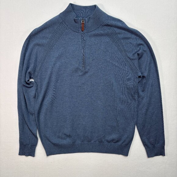 NWT FootJoy Size Large Color Heather Storm Men's ½ Zip Golf Sweater top - Picture 3 of 7